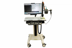 Frontview Cadwell EMG Sierra Summit with 3-12 channel amp and base unit inside cart